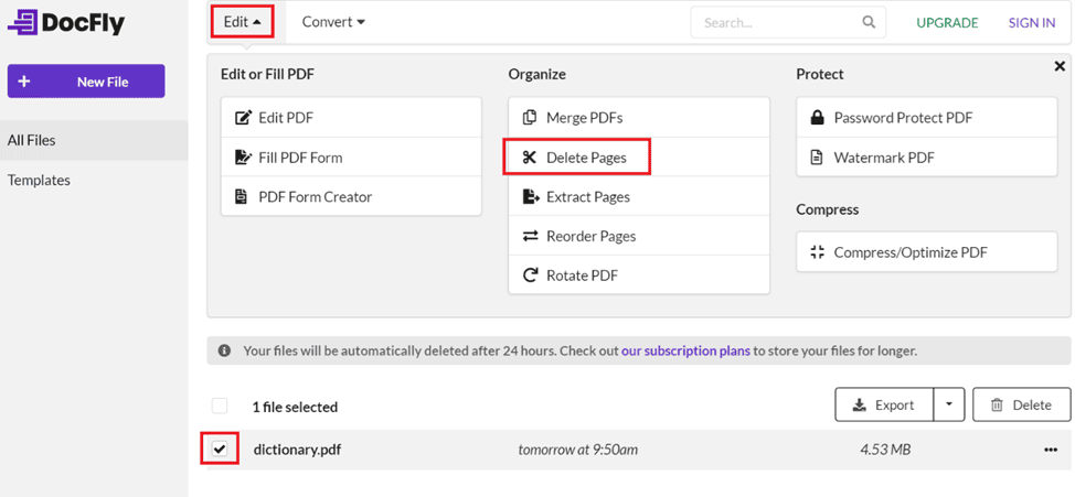 Option 2 Remove Pages