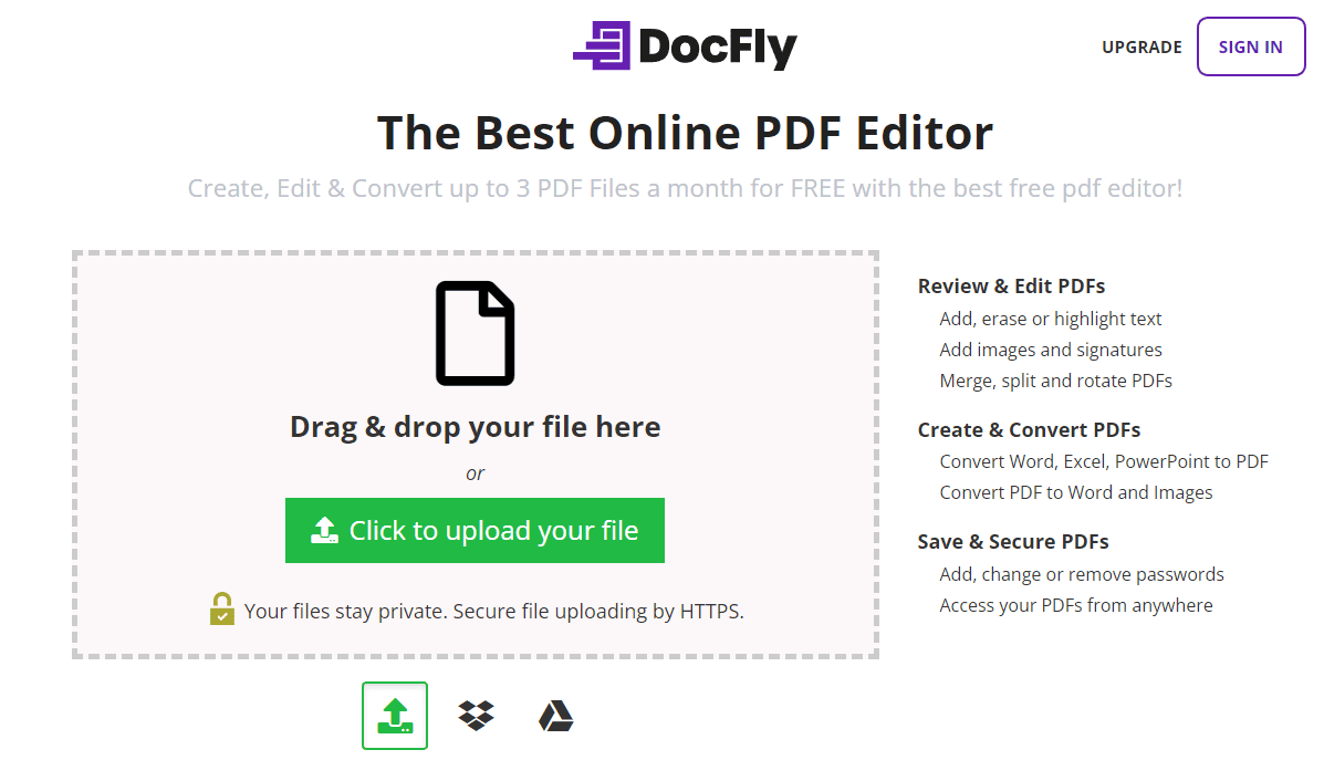 Step 1: Upload PDF DocFly